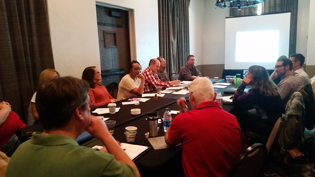 BLM Air Resource Specialists meet with National Park Service employees at annual meeting.