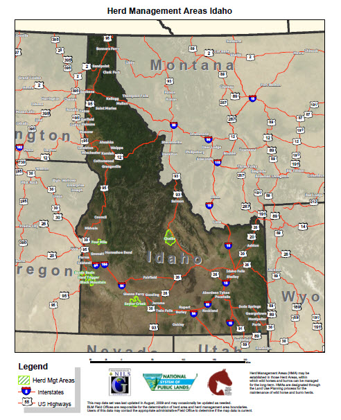 Idaho Herd Management Areas Bureau Of Land Management