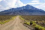 A road runs through Basin and Range National Monument in Nevada. Photo by Bob Wick, BLM.