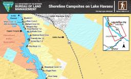 map reads Shoreline Campsites on Lake Havasu