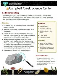 Go Rockhounding Nature Learning Activity Sheet
