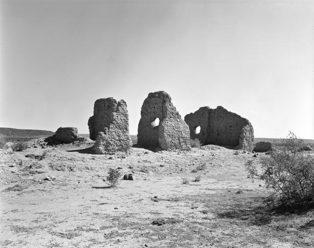 Historical photo of the Ruins of Fort Craig. 