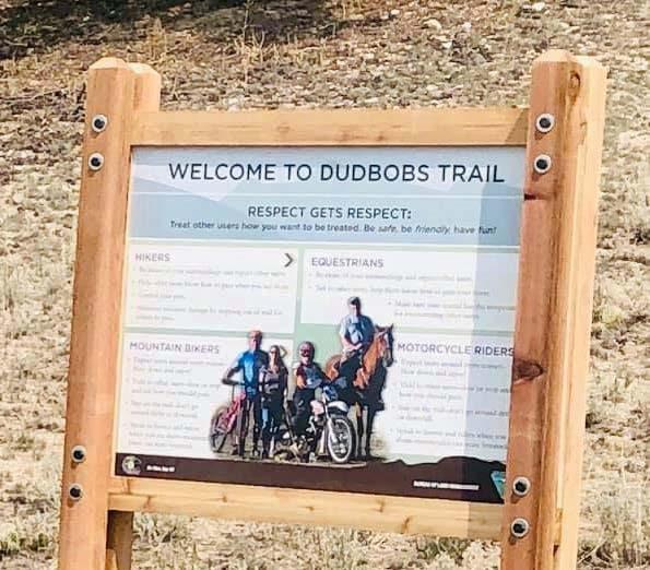 trail sign for dudbobs trail