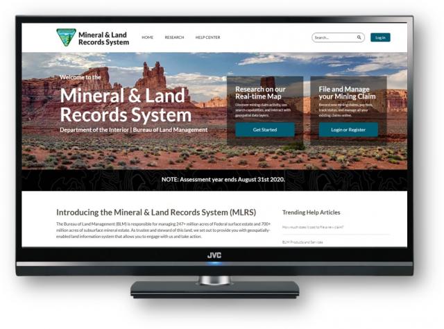 Screenshot of MLRS webpage
