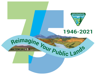 BLM Idaho 75th Anniversary logo 