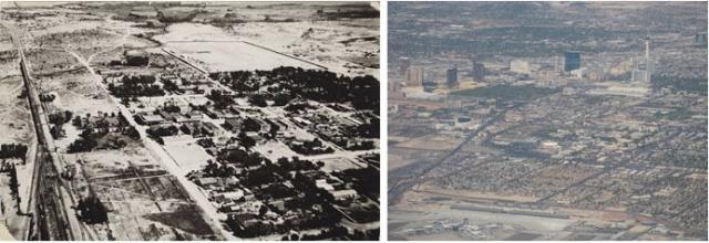 Left to right: Las Vegas NV in the 1920s and 2010