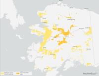 Map of Alaska depicting selectable lands