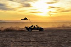 Dune buggy at sunset at Imperial Sand Dunes Recreation Area. Photo by Eric Coulter, BLM. 