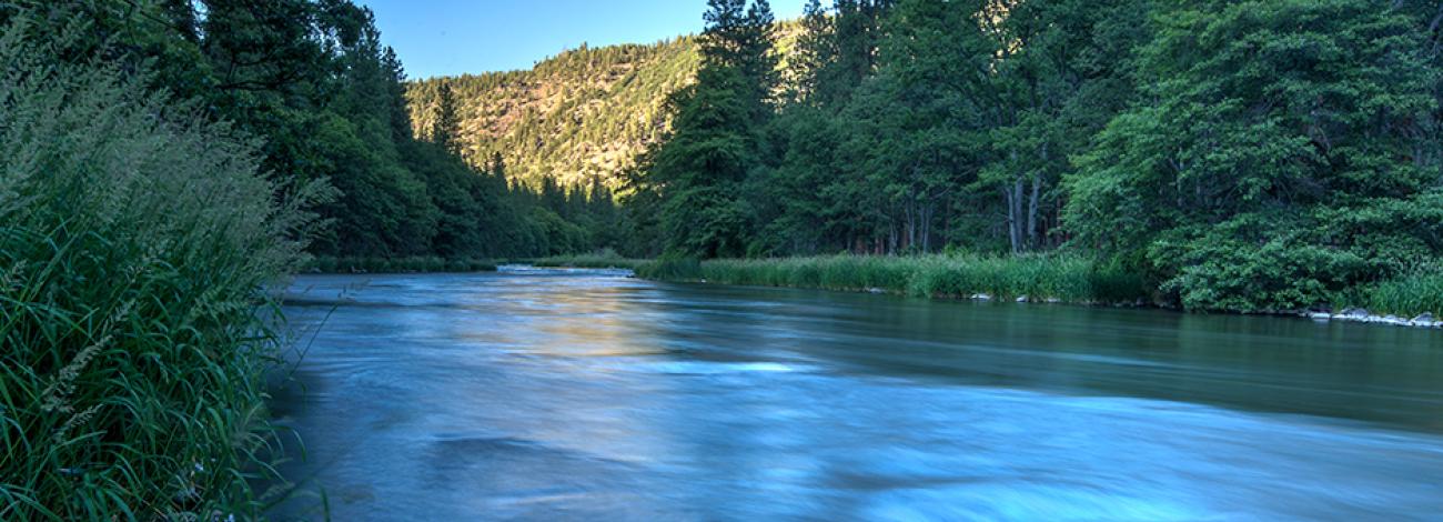 A bend of the Klamath River in Oregon