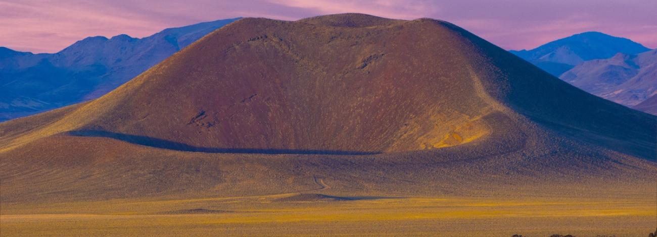 Landscape view of Easy Chair Crater in Nevada. Photo by Chip Caroon.