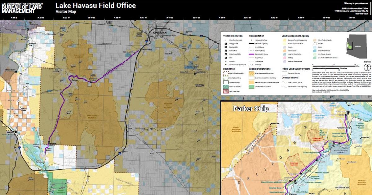 Lake Havasu City Map Lake Havasu Field Office Visitor Map | Bureau Of Land Management
