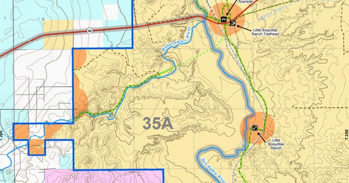 San Pedro Riparian National Conservation Area Sprnca Access Maps Set Of 7 Bureau Of Land Management