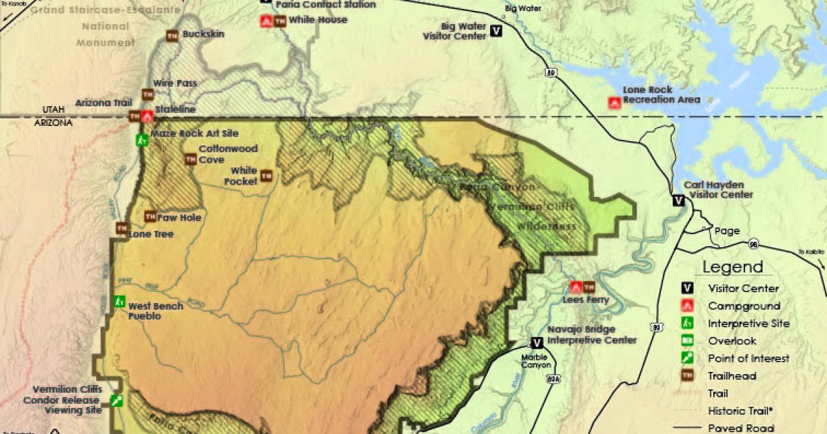 Vermilion Cliffs National Monument Map