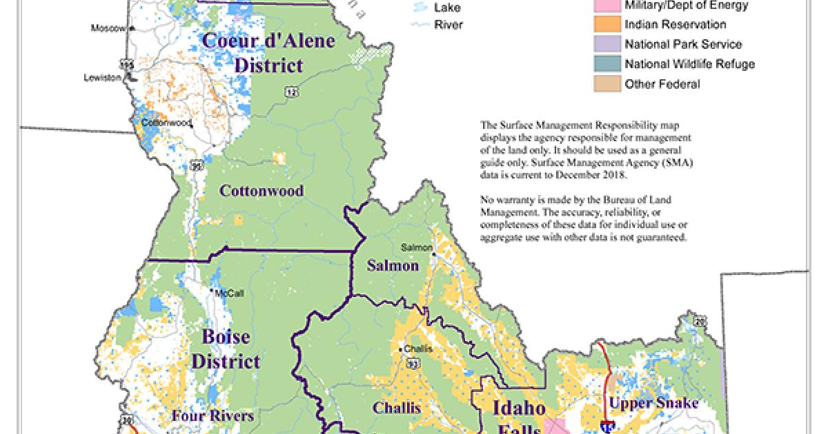 BLM-Idaho Field and District Administrative Boundaries  Bureau of Land 