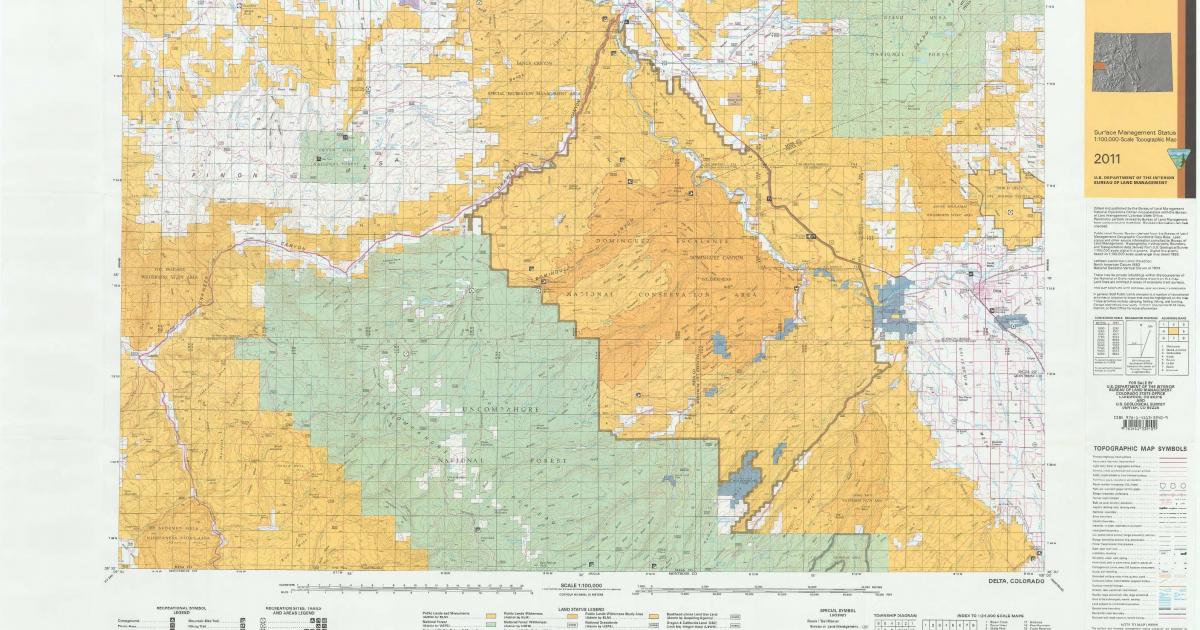 CO Surface Management Status Delta Map Bureau of Land Management