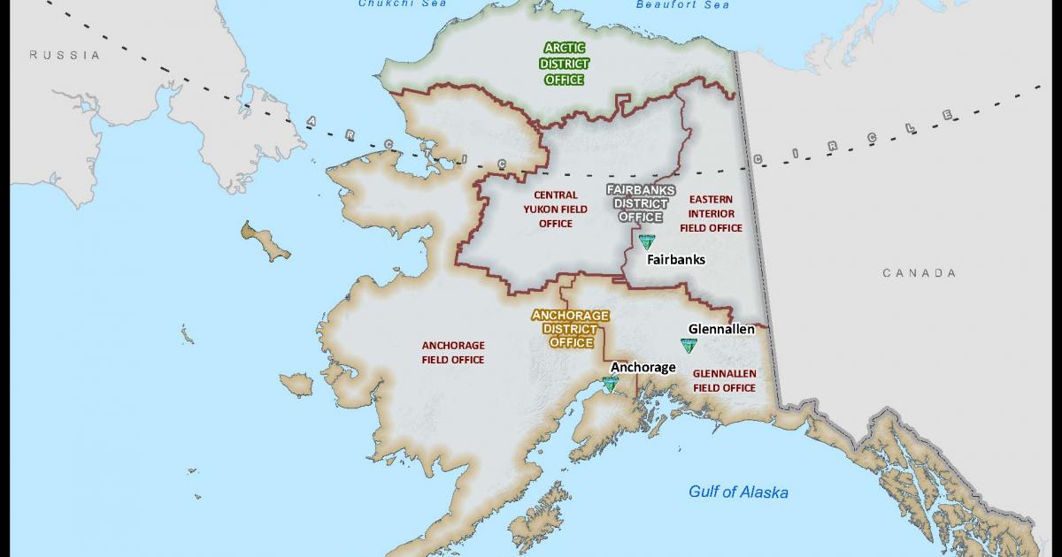 Where Is Alaska On A Map Alaska State-Wide Office Boundary Map | Bureau Of Land Management