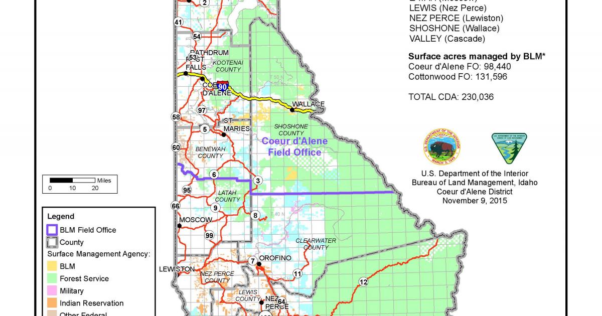 Idaho Blm Camping Map District Map | Bureau Of Land Management