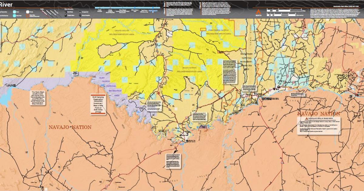 San Juan River Map Blm Utah San Juan River Map | Bureau Of Land Management