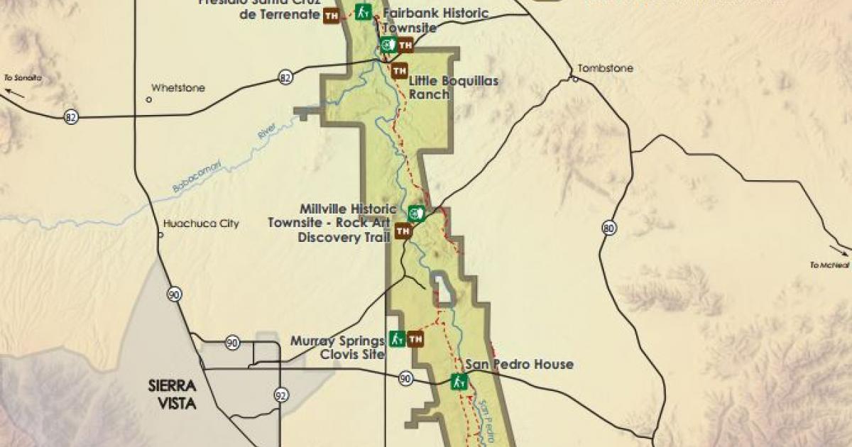 San Pedro Riparian National Conservation Area Map | Bureau of Land
