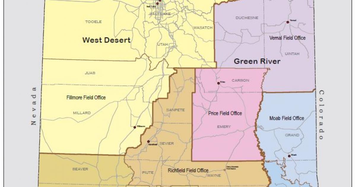 Blm Camping Utah Map Field Office Boundaries | Bureau Of Land Management