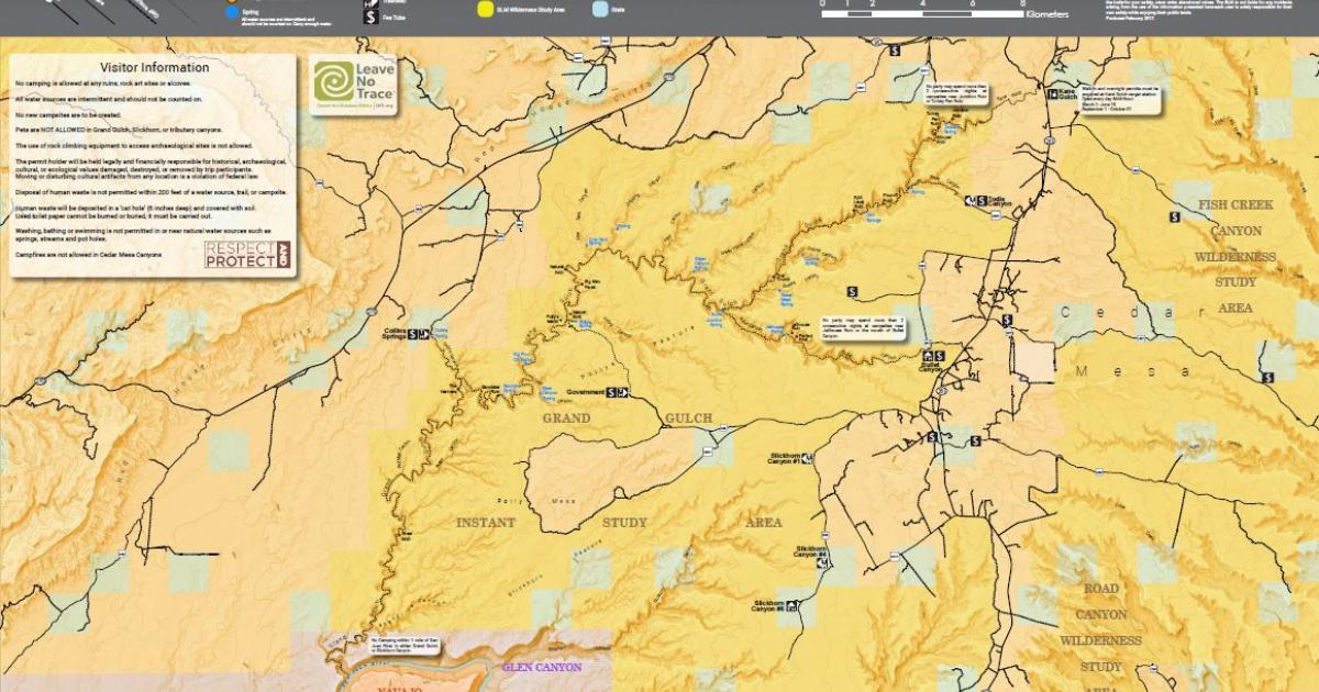 Grand Gulch Georeferenced Map Bureau of Land Management