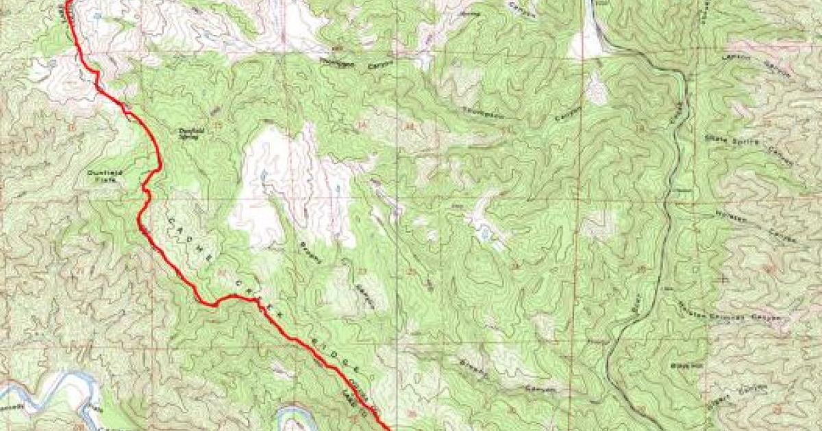 Cache Creek Ridge Trail Map Bureau of Land Management