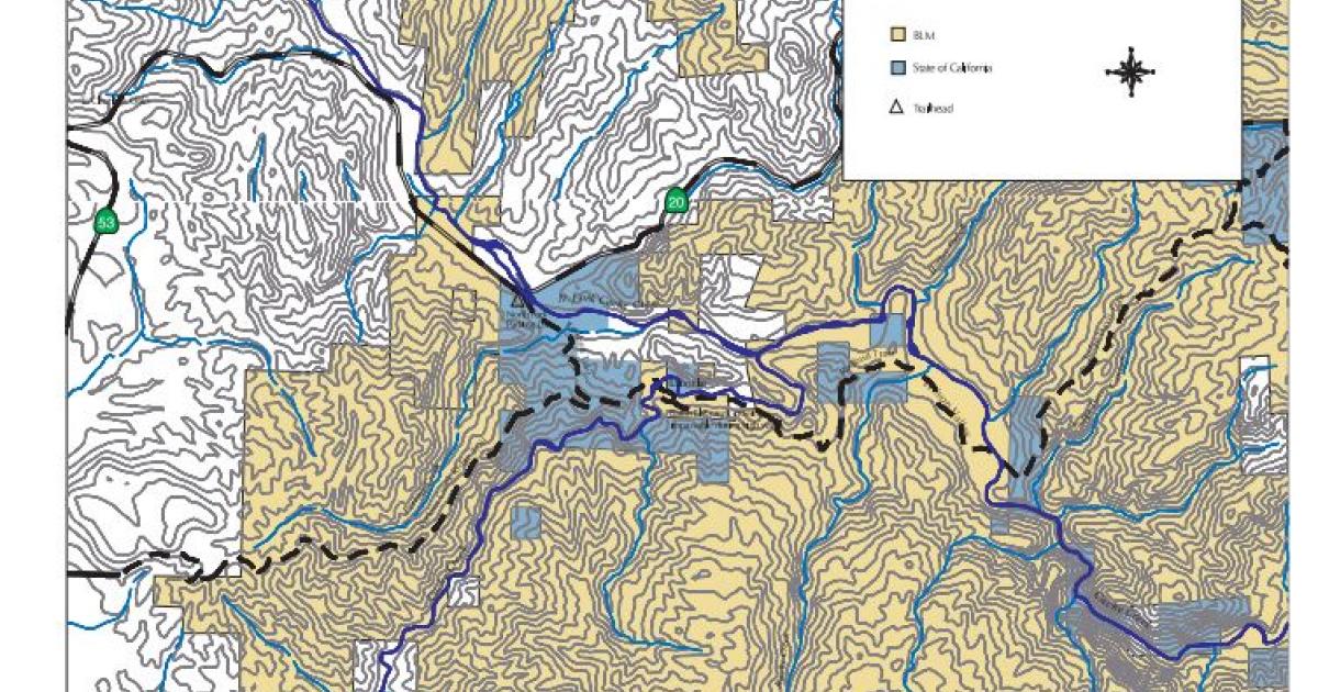 Cache Creek West Zone Recreation Map Bureau of Land