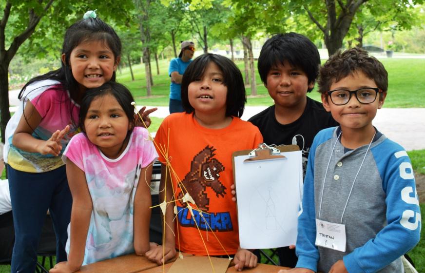Kids learning at the Earth Connections Camp in Utah, 2019