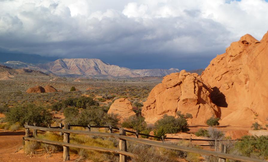 View across the Red Cliffs NCA from Sand Cove Camping Area.
