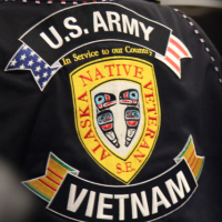 U.S. Army Vietnam vet patch on the back of a coat