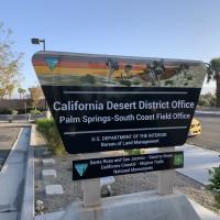 California Desert District sign
