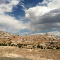 Landscape of mountains in Chaco Canyon