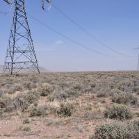 The existing transmission line in Utah's West Desert. Photo by SWCA. 