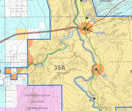 7 access maps for San Pedro Riparian National Conservation Area