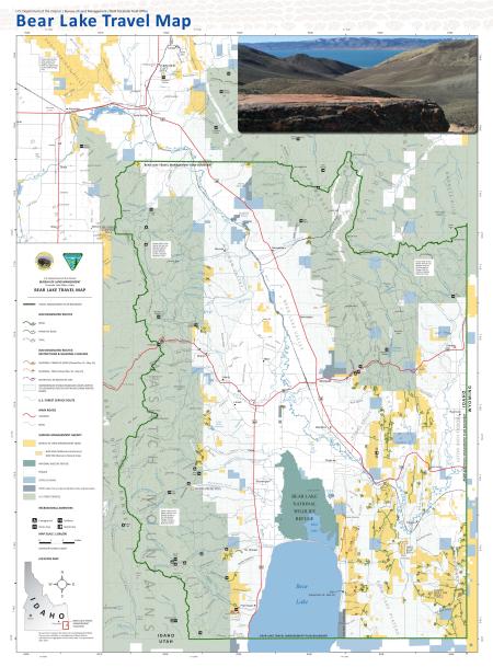 Map Of Bear Lake Utah Bear Lake Travel Map | Bureau Of Land Management