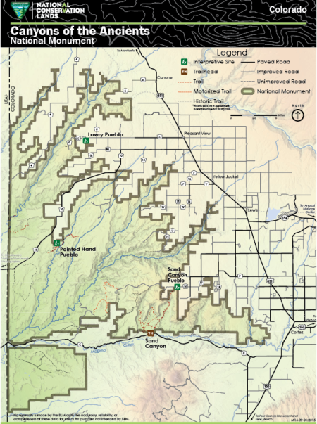 Canyon Of The Ancients Map Canyons Of The Ancients National Monument | Bureau Of Land Management