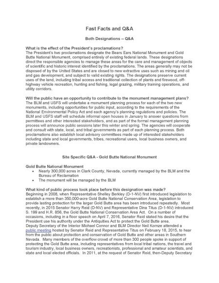 Gold Butte National Monument Fast Fact And Q A Bureau Of Land Management