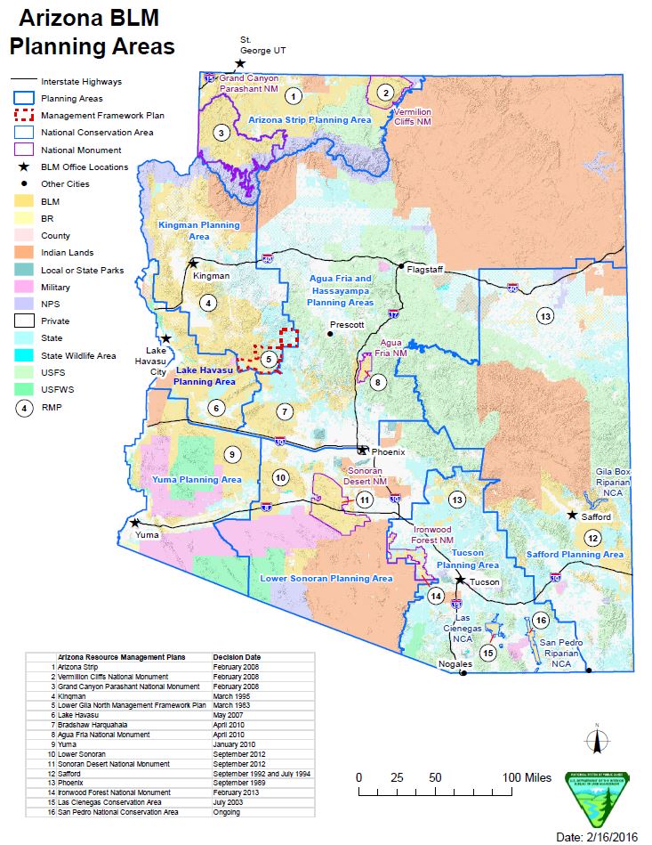 Arizona Natural Resource Map 70