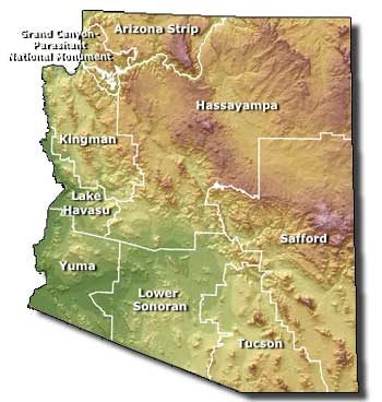 a map shows BLM field offices in Arizona