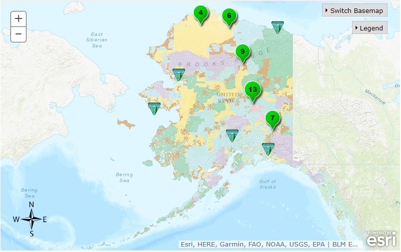 ePlanning thumbnail map of Alaska NEPA projects