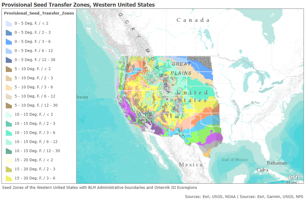 Provisional Seed Zones