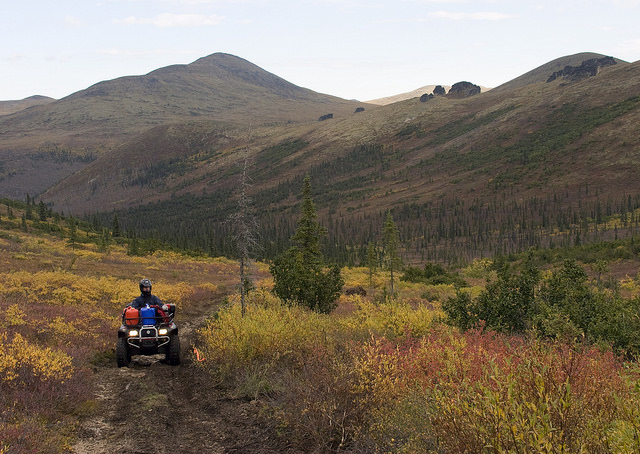 ATV rider on Quartz Creek Trail in the White Mountains National Recreation Area