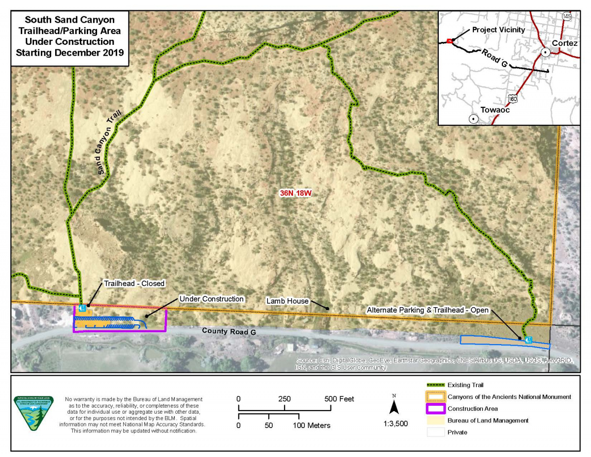 Map of Parking During Construction at CANM