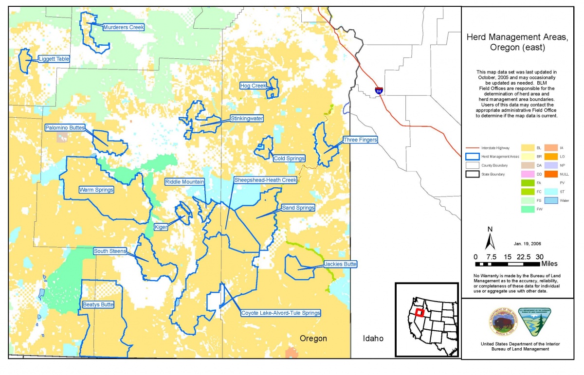 Oregon-Washington HMA Map