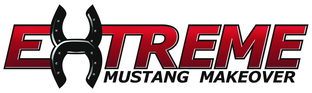 Logo for extreme mustang makeover. 