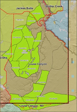Louse Canyon GMA Map