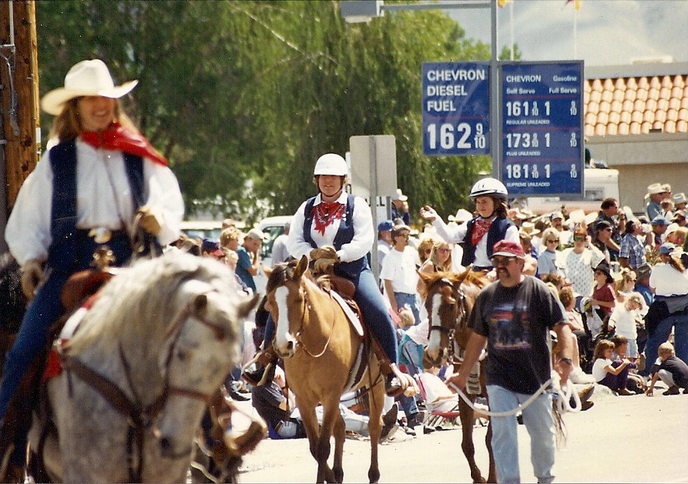 Horses with riders in a parade