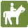 Iconograph of a person on horseback