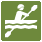 Iconograph of a person paddling a kayak