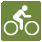 Iconograph of a bicyclist